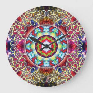 Grande Horloge Ronde Orbz Kaleid