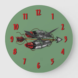 Grande Horloge Ronde Ordre de Clock Green