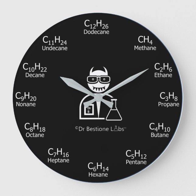 Grande Horloge Ronde Organic Chemistry Clock - Black (Recto)