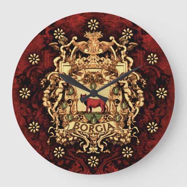 Grande Horloge Ronde Ornate Borgia (Recto)