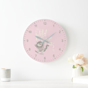Grande Horloge Ronde Où les choses sauvages sont citées - rose