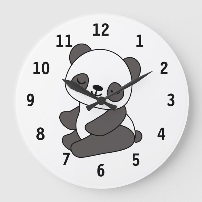 Grande Horloge Ronde Ours de panda (Recto)
