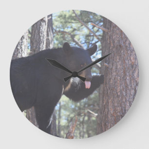 Grande Horloge Ronde Ours noir