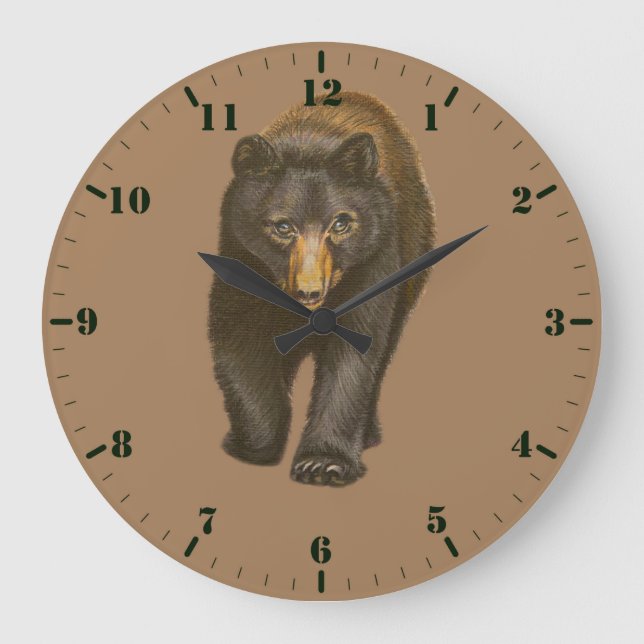 Grande Horloge Ronde Ours sauvage (Recto)