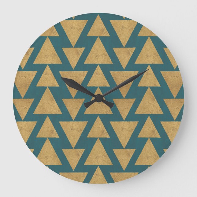 Grande Horloge Ronde Outdoor | Gold & Dark Teal Pattern (Recto)