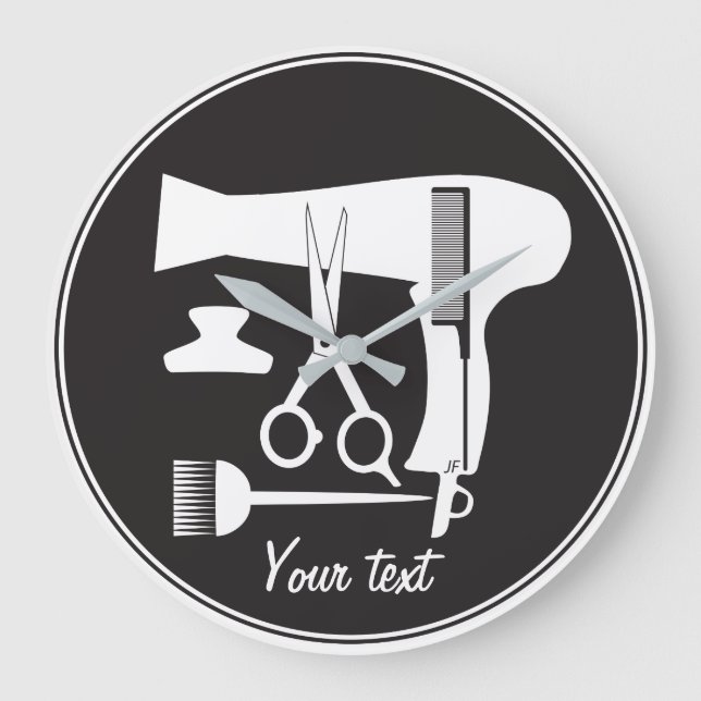 Grande Horloge Ronde Outils de coiffures (Recto)