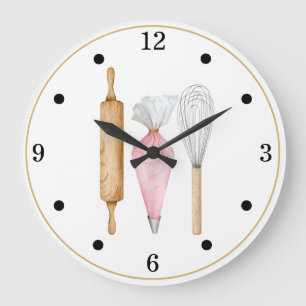 Grande Horloge Ronde Outils de cuisson Ustensiles cuisine