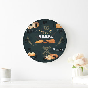 Grande Horloge Ronde Pain frais de boulangerie