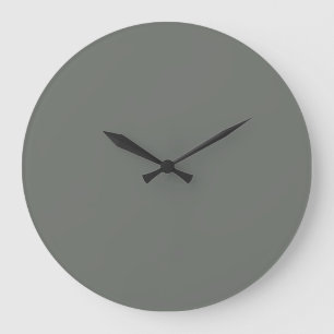 Grande Horloge Ronde Paires de couleur solide vert gris neutre HGSW3283