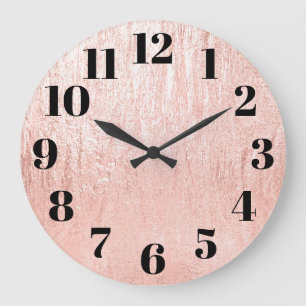 Grande Horloge Ronde Pale Rose Gold Glam Texture