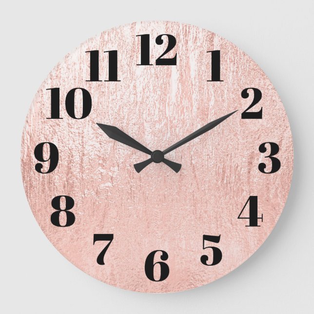 Grande Horloge Ronde Pale Rose Gold Glam Texture (Recto)