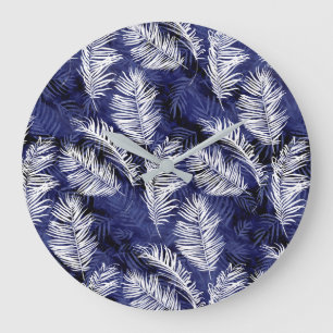 Grande Horloge Ronde Palms d'Indigo