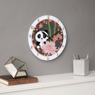 GRANDE HORLOGE RONDE PANDA BEAR ASIAN