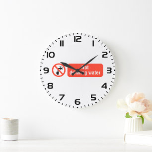 Grande Horloge Ronde Panneau de sécurité pour eau non potable