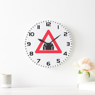 Grande Horloge Ronde Panneau de signalisation de tunnel Symbole de la c