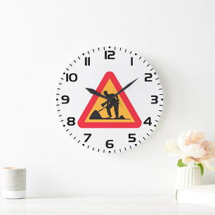 Grande Horloge Ronde Panneau de signalisation routière Avertissement de