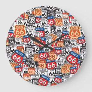 Grande Horloge Ronde Panneaux routiers de l'itinéraire 66