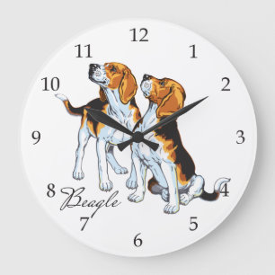 Grande Horloge Ronde Pansements beagles
