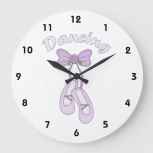 Grande Horloge Ronde Pantoufles de Danse-Ballet avec l'arc