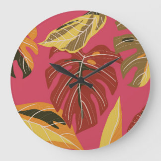 Grande Horloge Ronde Papier peint Art déco doré