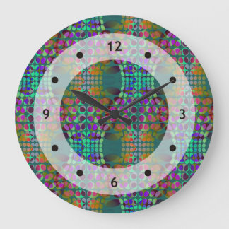 Grande Horloge Ronde Papier peint Chaos ordonnés pointillés