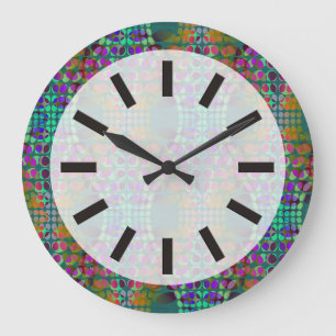 Grande Horloge Ronde Papier peint Chaos ordonnés pointillés