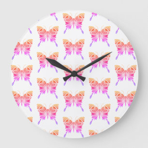 Grande Horloge Ronde Papillon, messager à ressort.