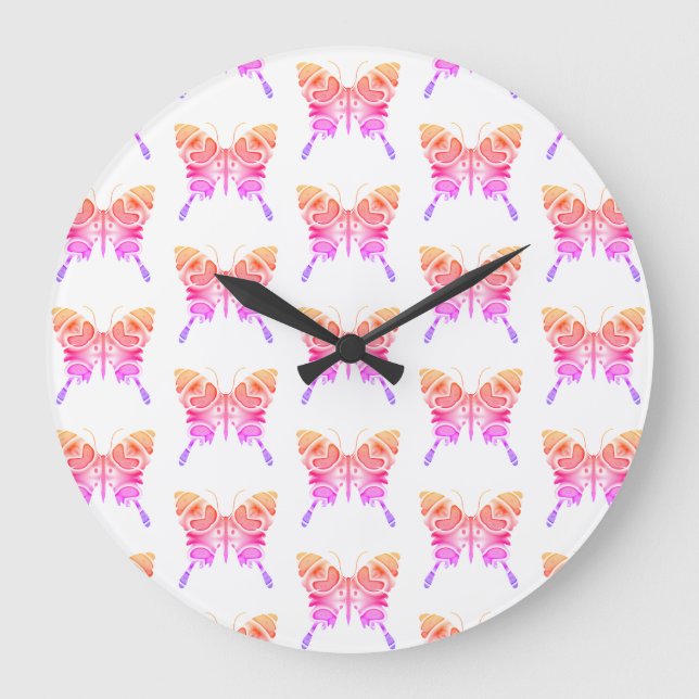 Grande Horloge Ronde Papillon, messager à ressort. (Recto)