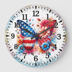 Grande Horloge Ronde Papillon USA