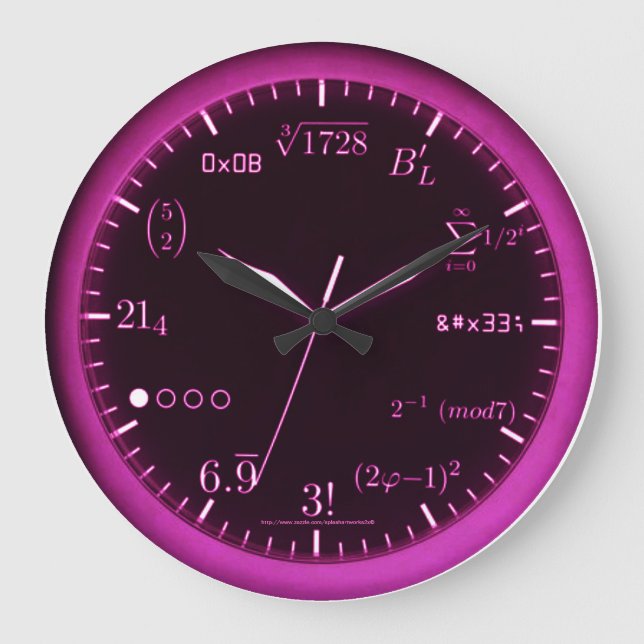 Grande Horloge Ronde "Par les NOMBRES, Math" (Recto)