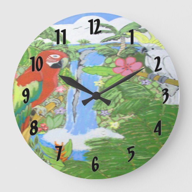 Grande Horloge Ronde Paradis tropical (Recto)