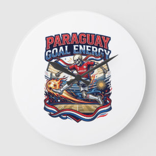 Grande Horloge Ronde Paraguay But Énergie Skeleton Buteur Nations Gras