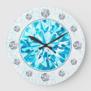 Grande Horloge Ronde Paraiba Tourmaline Turquoise Gemstone