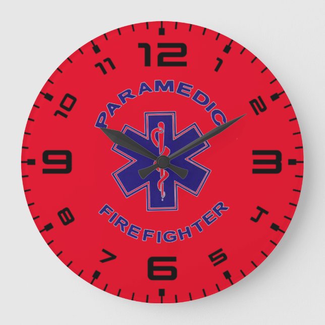 Grande Horloge Ronde Paramedic du pompier (Recto)