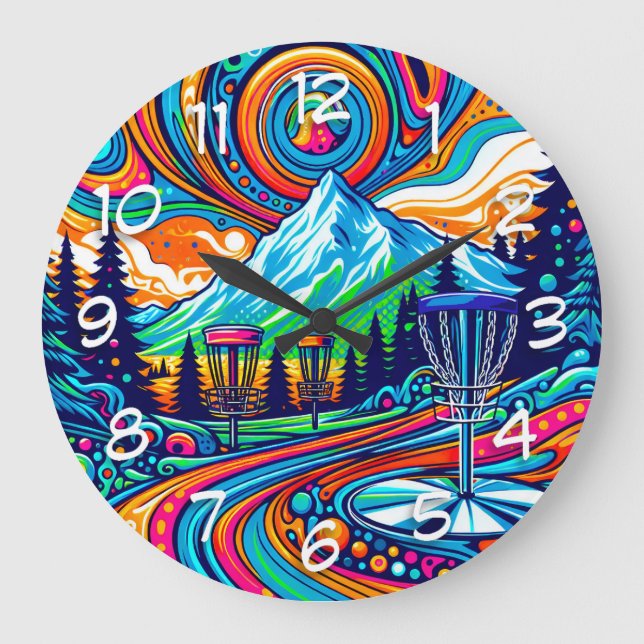 Grande Horloge Ronde Parcours de golf Psychedelic Disk (Recto)