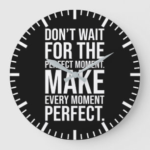Grande Horloge Ronde Parfaire chaque instant - Motivation du succès