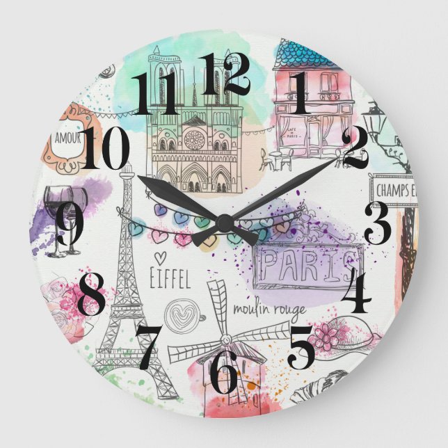 Grande Horloge Ronde Paris Wall Clock (Recto)