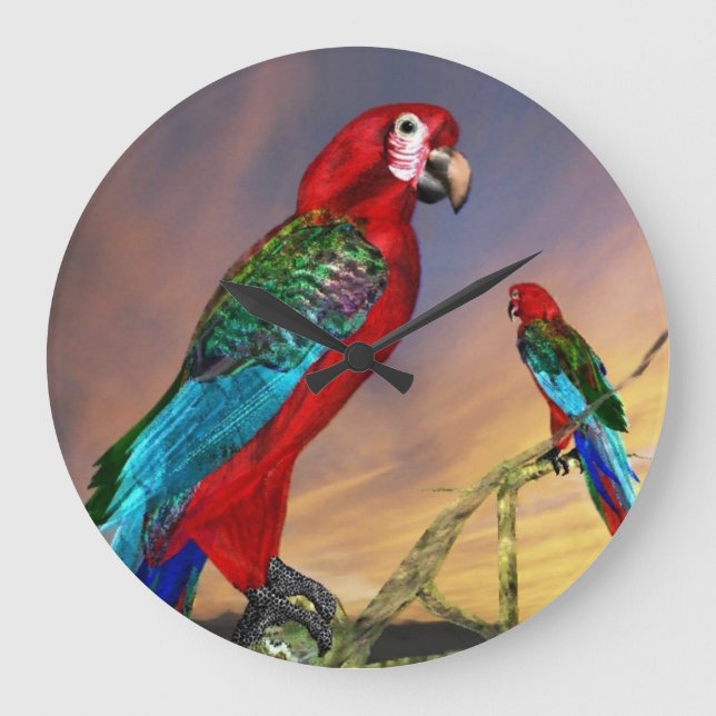 GRANDE HORLOGE RONDE PARROS HYPER / ARBE ROUGE (Recto)