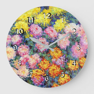 Grande Horloge Ronde Parterre de chrysanthèmes par Monet