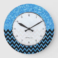 Parties scintillant noire Chevron Blue Faux