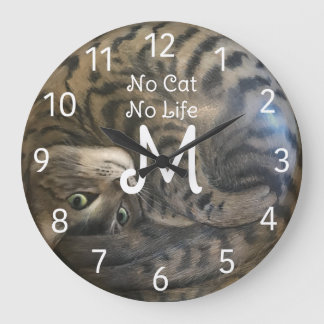 Grande Horloge Ronde Pas de chat, pas de vie