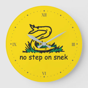 Grande Horloge Ronde Pas de pas sur les mèmes de snek parodie de Gadsde