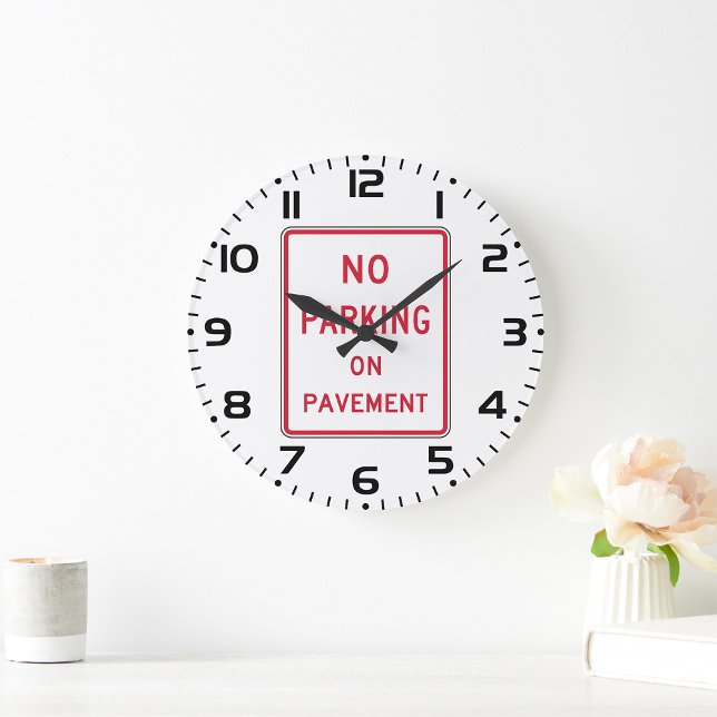 Grande Horloge Ronde Pas de stationnement sur le panneau d'avertissemen (Créateur téléchargé)