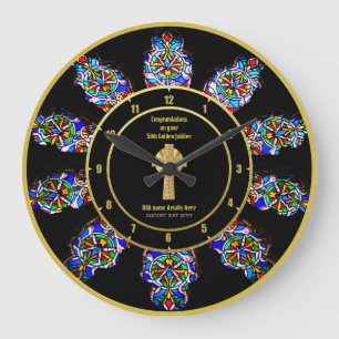 Grande Horloge Ronde Pasteur Priest Cabinet Anniversary Stained Glass