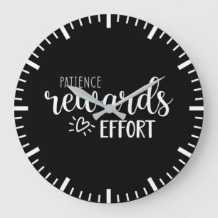 Grande Horloge Ronde Patience Récompense Effort, Réussite Hustle Gym