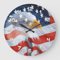 Patriotic Bald Eagle and The American Flag