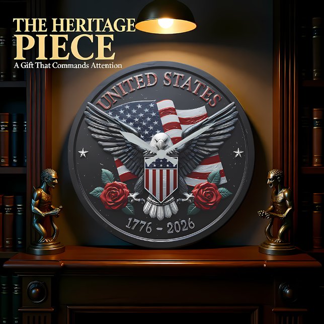 Grande Horloge Ronde Patriotic Eagle United States (Créateur téléchargé)