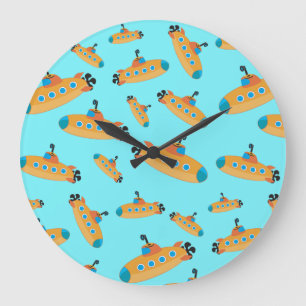 Grande Horloge Ronde Patterns de Cute