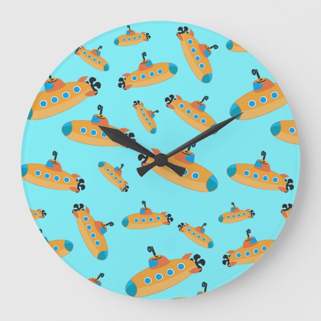 Grande Horloge Ronde Patterns de Cute (Recto)