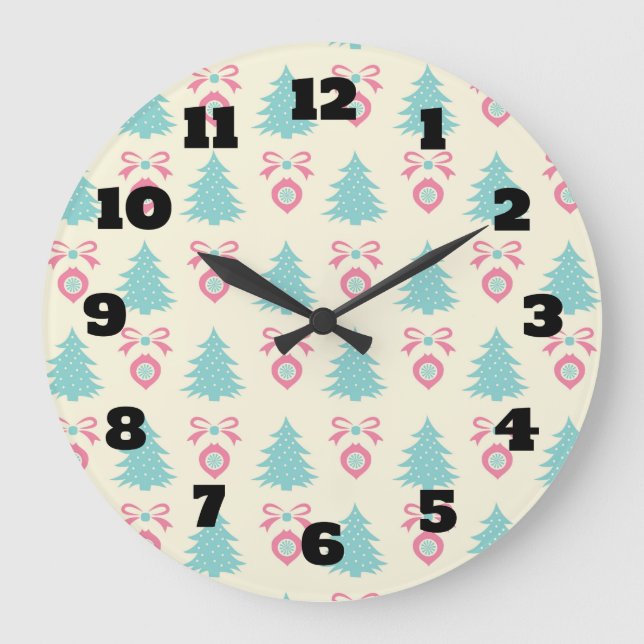 Grande Horloge Ronde Patters de Christmas (Recto)